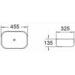 Mexen Rita  Lavoar pe blat  45 x 32 cm, alb/argintiu  - 21084555