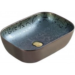 Mexen Rita  Lavoar pe blat  45 x 32 cm,  verde  - 21084556 Lavoar pe blat fara gaura beterie 467680 Mexen