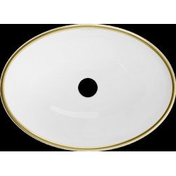 Mexen Elza  Lavoar pe blat  40 x 33 cm, alb/auriu  - 21014005