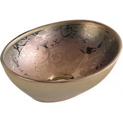 Mexen Elza  Lavoar pe blat  40 x 33 cm, auriu - 21014053 Lavoar pe blat fara gaura beterie 467680 Mexen