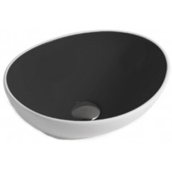 Mexen Elza  Lavoar pe blat  40 x 33 cm, negru/ alb - 21014077 Lavoar pe blat fara gaura beterie 467680 Mexen