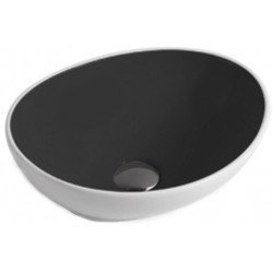 Mexen Elza  Lavoar pe blat  40 x 33 cm, negru/ alb - 21014077 Lavoar pe blat fara gaura beterie 467680 Mexen