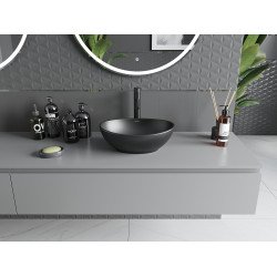 Mexen Elza  Lavoar pe blat  40 x 33 cm,  negru mat - 21014085