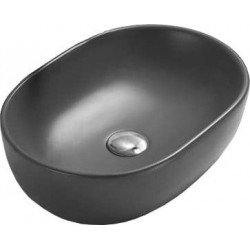 Mexen Viki  Lavoar pe blat  48 x 35 cm,  gri  mat - 21054871 Lavoar pe blat fara gaura beterie 467680 Mexen