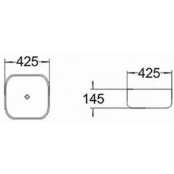 Mexen Vera  Lavoar pe blat  42 x 42 cm,  alb - 21074100