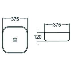 Mexen Sara  Lavoar pe blat  37 x 37 cm,  alb - 21123700