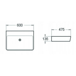 Mexen Lili  Lavoar pe blat  60 x 47 cm,  alb - 21136000
