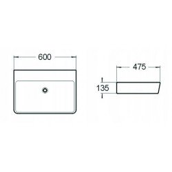 Mexen Lili  Lavoar pe blat  60 x 47 cm,  alb - 21136000