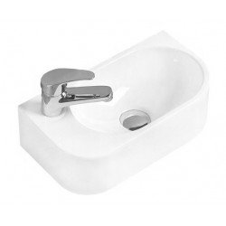 Mexen Viera  Lavoar pe blat  stanga 40 x 21 cm,  alb - 21274000L Lavoar pe blat fara gaura beterie 467680 Mexen