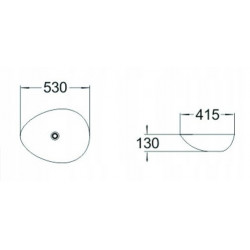 Mexen Lorena  Lavoar pe blat  53 x 41 cm,  alb - 21295300