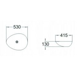 Mexen Lorena  Lavoar pe blat  53 x 41 cm,  alb - 21295300