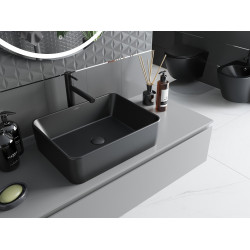 Mexen Catia  Lavoar pe blat  48 x 37 cm,  negru mat - 21314885