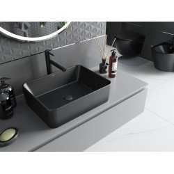 Mexen Catia  Lavoar pe blat  48 x 37 cm,  negru mat - 21314885