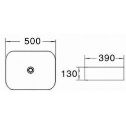 Mexen Carla  Lavoar pe blat  50 x 39 cm,  alb piatra - 21555092