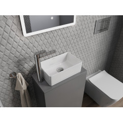 Mexen Nadia  Lavoar pe blat  36 x 23 cm,  alb - 21613600 Lavoar pe blat fara gaura beterie 467680 Mexen