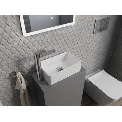 Mexen Nadia  Lavoar pe blat  36 x 23 cm,  alb - 21613600 Lavoar pe blat fara gaura beterie 467680 Mexen