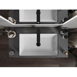 Mexen Nadia  Lavoar pe blat  60 x 35 cm, alb/ negru - 21616007