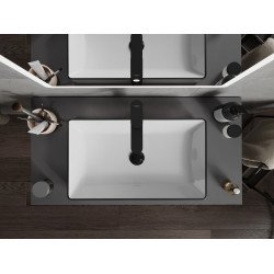 Mexen Nadia  Lavoar pe blat  60 x 35 cm, alb/ negru - 21616007