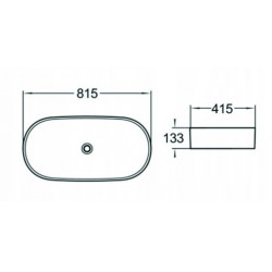 Mexen Suzana  Lavoar pe blat  81 x 41 cm,  alb - 21698100