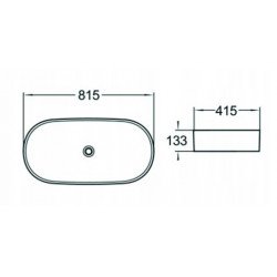 Mexen Suzana  Lavoar pe blat  81 x 41 cm,  alb - 21698100