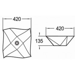 Mexen Elvira  Lavoar pe blat  42 x 42 cm,  alb - 21894200