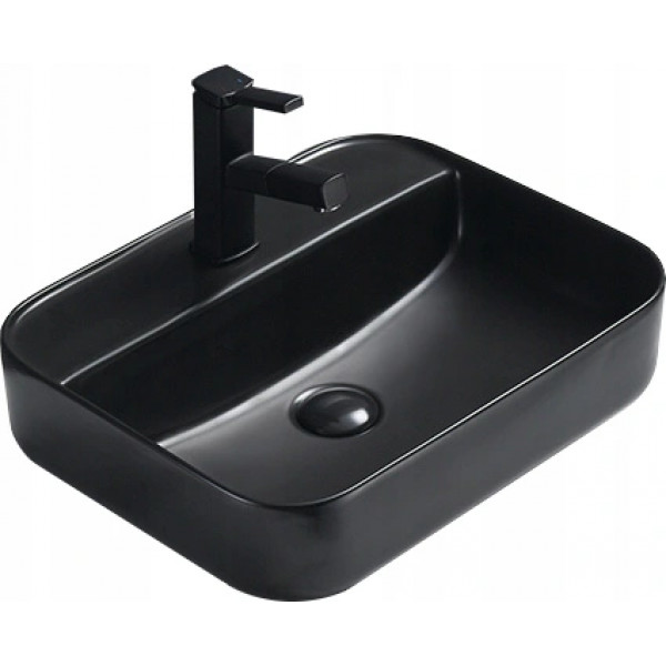 Mexen Alba  Lavoar pe blat  50 x 40 cm,  negru mat - 21955085