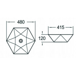 Mexen Mery  Lavoar pe blat  48 x 41 cm,  alb - 21984800