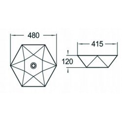 Mexen Mery  Lavoar pe blat  48 x 41 cm,  alb - 21984800
