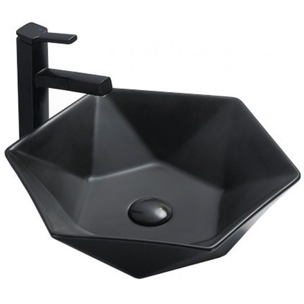 Mexen Mery  Lavoar pe blat  48 x 41 cm,  negru mat - 21984885