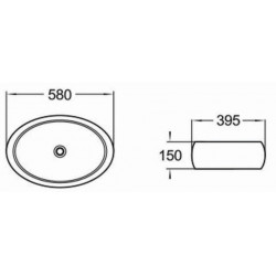 Mexen Abril  Lavoar pe blat  58 x 39 cm,  negru - 22015866