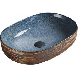 Mexen Agota  Lavoar pe blat  58 x 40 cm, albastru  - 22025866 Lavoar pe blat fara gaura beterie 467680 Mexen