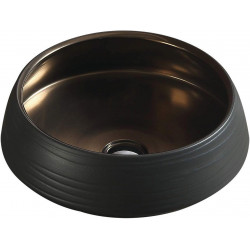 Mexen Ariana  Lavoar pe blat  43 x 43 cm, negru/auriu  - 22054366 Lavoar pe blat fara gaura beterie 467680 Mexen