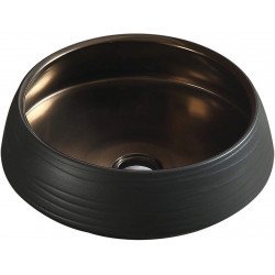 Mexen Ariana  Lavoar pe blat  43 x 43 cm, negru/auriu  - 22054366 Lavoar pe blat fara gaura beterie 467680 Mexen