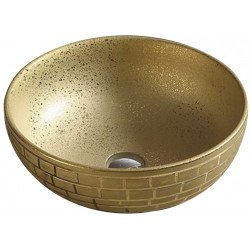 Mexen Briana  Lavoar pe blat  40 x 40 cm, auriu - 22064052 Lavoar pe blat fara gaura beterie 467680 Mexen