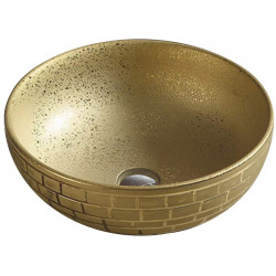 Mexen Briana  Lavoar pe blat  40 x 40 cm, auriu - 22064052 Lavoar pe blat fara gaura beterie 467680 Mexen