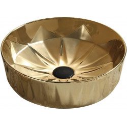 Mexen Dorita  Lavoar pe blat  44 x 44 cm, auriu - 22084450 Lavoar pe blat fara gaura beterie 467680 Mexen