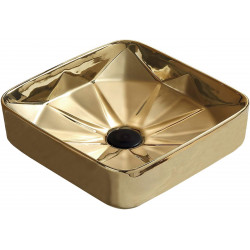 Mexen Elmira  Lavoar pe blat  41 x 41 cm, auriu - 22094150 Lavoar pe blat fara gaura beterie 467680 Mexen