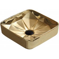 Mexen Elmira  Lavoar pe blat  41 x 41 cm, auriu - 22094150 Lavoar pe blat fara gaura beterie 467680 Mexen
