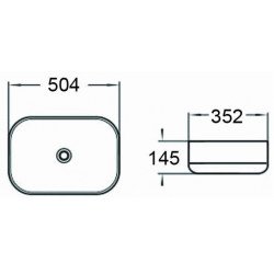 Mexen Daria  Lavoar pe blat  50 x 35 cm,  alb - 21935000