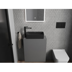 Mexen Nadia  Lavoar pe blat  46 x 23 cm,  negru mat - 21614685