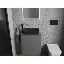 Mexen Nadia  Lavoar pe blat  46 x 23 cm,  negru mat - 21614685