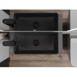 Mexen Nadia  Lavoar pe blat  46 x 23 cm,  negru mat - 21614685