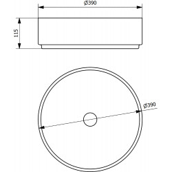 Mexen Felicia  Lavoar pe blat  34 x 34 cm,  gri  piatra - 21363962