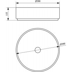 Mexen Felicia  Lavoar pe blat  34 x 34 cm,  gri  piatra - 21363962