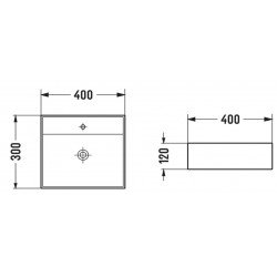 Mexen Mini  Lavoar pe blat  40 x 30 cm,  negru mat - 21094085