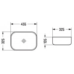 Mexen Rita  Lavoar pe blat  45 x 32 cm,  beige piatra - 21084597