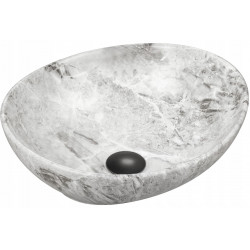 Mexen Elza  Lavoar pe blat  40 x 33 cm,  alb piatra - 21014093 Lavoar pe blat fara gaura beterie 467680 Mexen