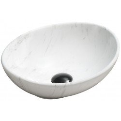 Mexen Elza  Lavoar pe blat  40 x 33 cm,  alb piatra - 21014092 Lavoar pe blat fara gaura beterie 467680 Mexen