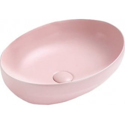 Mexen Cornelia  Lavoar pe blat  50 x 36 cm, roz  mat - 21885044 Lavoar pe blat fara gaura beterie 467680 Mexen