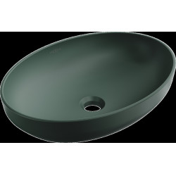 Mexen Cornelia  Lavoar pe blat  50 x 36 cm,  verde  mat - 21885047 Lavoar pe blat fara gaura beterie 467680 Mexen